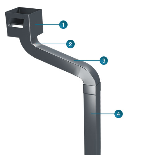 aquadrop rainwater square downpipe characteristics