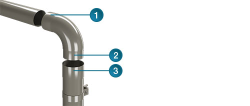 aquadrop rainwater collector round downpipe elbow characteristics