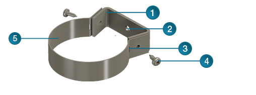 aquadrop rainwater collector fixing brackets characteristics