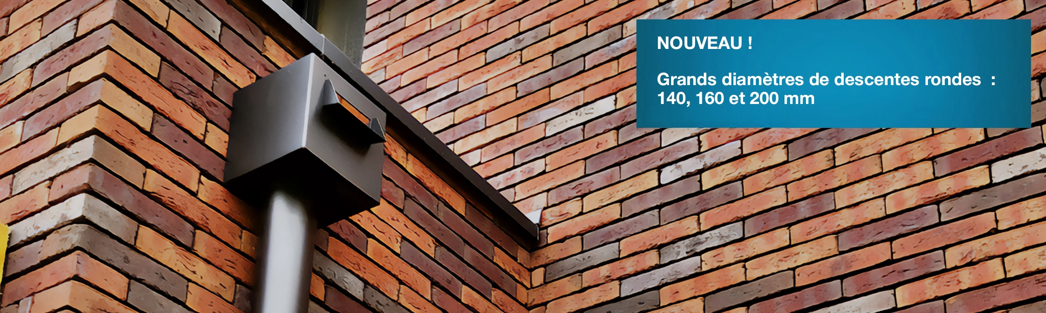 Aquadrop : Collecteur et descente d'eau pluviale en aluminium