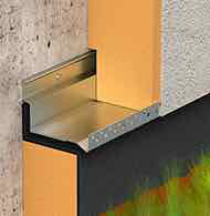 Flashing system and starter track for external thermal insulation