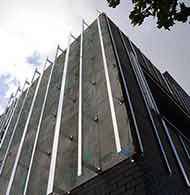 Grid cladding for EWIS facades