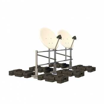 Sherpal Freestanding Double Satellite dish support Mast